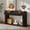 Espresso, variant on Harper & Bright Designs Oval Fluted Console Table with 2 Storage Drawers, Solid Wood Entryway Table with Bottom Shelf, Farmhouse Curved Sofa Table with Smooth Metal Slides for Living Rooms, Black