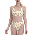 thumbnail image 2 of Picia Squirrel And Mushroom Women's High Waisted Bikini Scoop Neck Swimsuit Two Pieces Bathing Suit-Small, 2 of 8