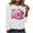 QR1-White, variant on VKOYWKM Long Sleeve Shirts for Women Breast Cancer Awareness T-Shirts Breast Cancer T Shirt Long Sleeve Pink Ribbon Print Shirt Crew Neck Loose Fit Cancer Tee Tops