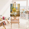 thumbnail image 6 of Trendix H-Frame Artist Easel, Solid Beech Wood Adjustable Height & Angle Painting Easel with Locking Casters, Tilts Flat for Oil Watercolor Sketching, Professional Studio Easel, 6 of 7