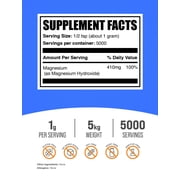 BulkSupplements Magnesium Hydroxide Powder- 1g per Serving - 5 Kilograms (11 lbs) - 5000 Servings