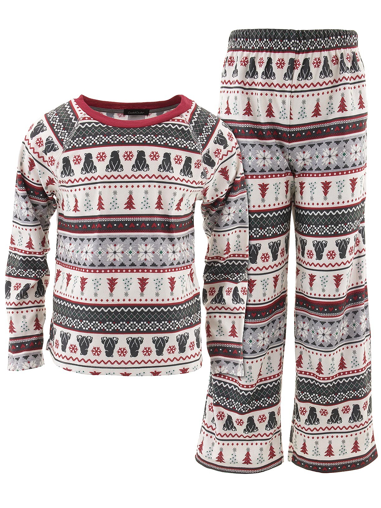 ClimateRight by Cuddl Duds Cuddl Duds Boys Black Bear Fair Isle