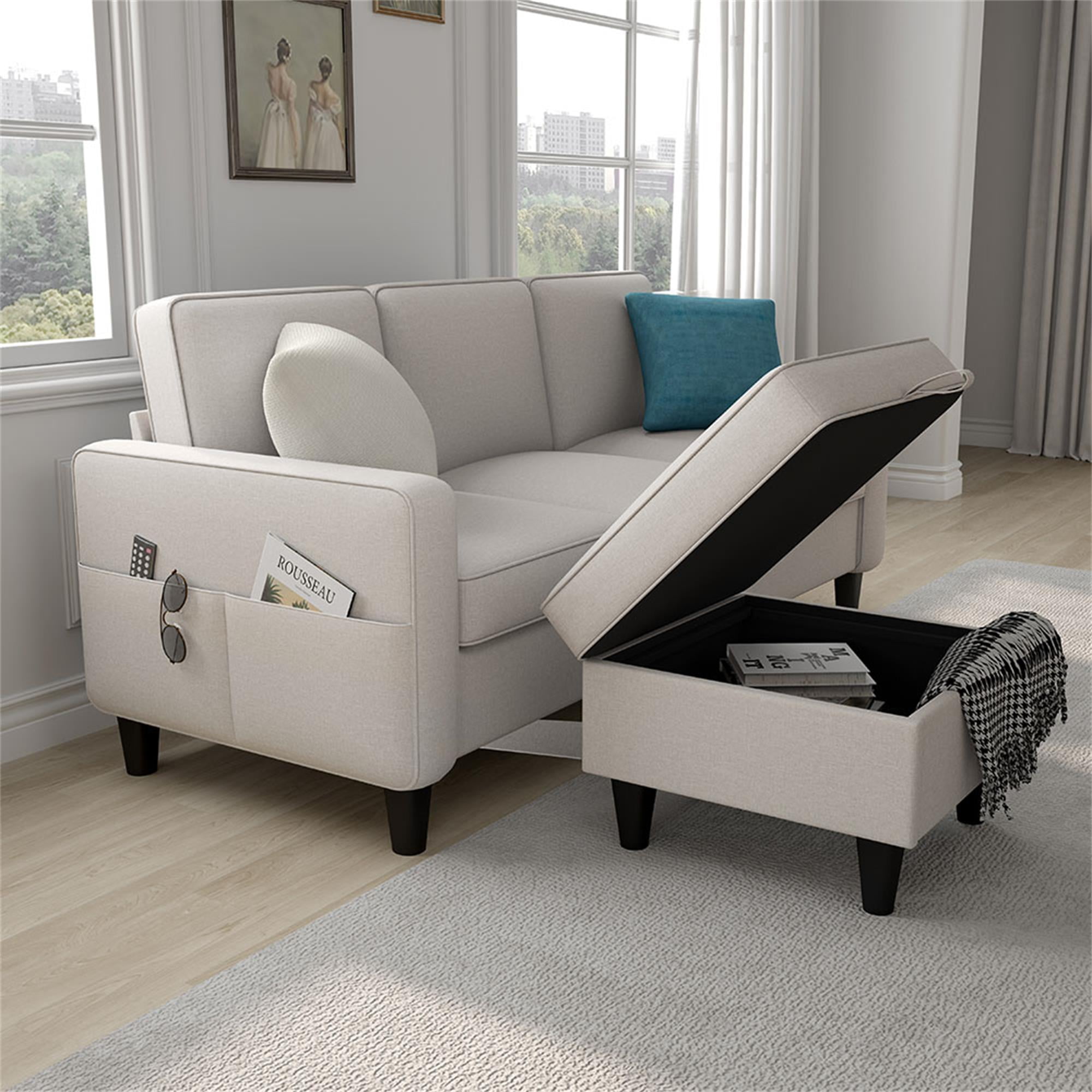 Kadyn Sectional Sofa Couch, L-Shaped Couch, 3-Seat Small Sectional Sofa for Living Room, Apartment, Small Space (Beige) Kadyn Sectional Sofa Couch, L-Shaped Couch, 3-Seat Small Sectional Sofa for Living Room, Apartment, Small Space (Beige)