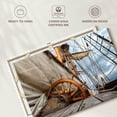 thumbnail image 6 of Elephant Stock Ship Wheel And Deck Wall Art - Horizontal Canvas Wall Art - Living Room Wall Decor - Nautical Canvas - Brown And Beige Decor - 12" x 8", 6 of 8