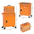 thumbnail image 4 of 5-Drawer Rolling Tool Chest, Removable High Capacity Toolbox Organizers, Lockable Tool Box Tool Storage Cabine with Drawers and Wheels for Workshop and Warehouse (Orange), 4 of 7