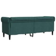 thumbnail image 3 of Bowery Hill Contemporary Polyester Chesterfield Sofa in Dark Green, 3 of 10