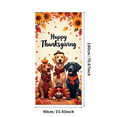 thumbnail image 6 of Autumn Leaves Thanksgiving Banner Cartoon Dogs Harvest Turkey for Fall Celebration Family Gathering Indoor Decoration, 6 of 8