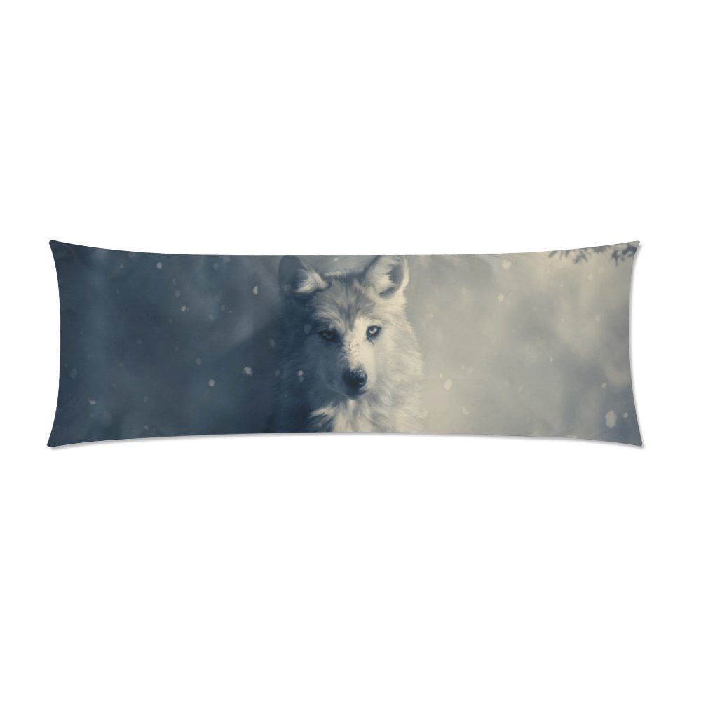 MKHERT Cool Forest Wolf Body Pillow Pillowcase Pillow Protector Cushion