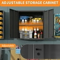 thumbnail image 3 of Heavy-Duty Metal Garage Storage Cabinet with Wheels - Sturdy and Durable Tool Storage Cabinet for Garage, Office, and Home Organizer Solutions, 3 of 11