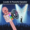 thumbnail image 3 of Micrófono de Karaoke para Niña: 7 8 9 10 Años Niña Regalos| Niña Juguetes Edad 3 4 5 6| Micrófono de canto inalámbrico Bluetooth con luz LED|Cumpleaños para niña niño (Oro) Sincero Hogar, 3 of 7