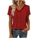 thumbnail image 5 of Camisetas Casuales de las Mujeres Impresas de Manga Corta con Cuello en V Blusa de Moda Cómoda para el Uso Diario Casual, 5 of 5