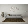thumbnail image 3 of Ahgly Company Indoor Round Abstract Brown Contemporary Area Rugs, 5' Round, 3 of 4