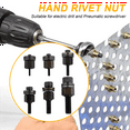 thumbnail image 5 of 6Pcs Hand Rivet Tool Steel Set Manual Riveter Replace Tip Nut, 5 of 8