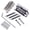 Chrome, variant on LOOKSEVEN 6 String Vintage Single Locking Tremolo Bridge System with Complete Hardware Kit, Replacement Tremolo Set for Stratocaster Style Electric Guitars - Chrome