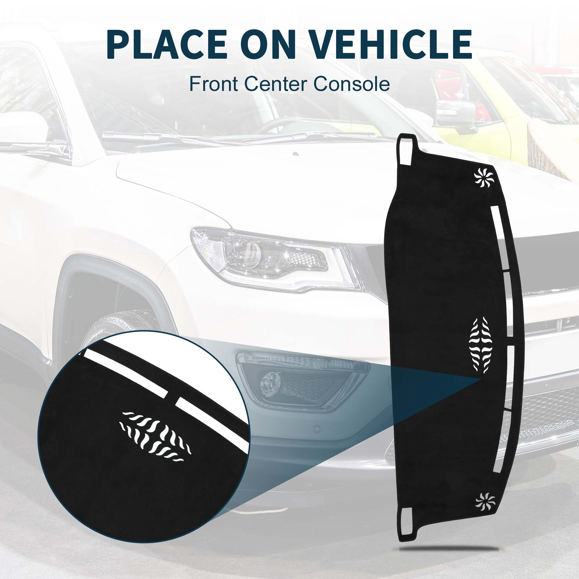 Unique Bargains Dash Cover for Jeep Compass 2022-2025 Non-Slip Dash Cover Mat