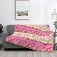 thumbnail image 2 of Honeii Flowers print throw blanket, crafted from cozy cotton flannel, offers versatile home decor as a bedding suitable for all seasons.-, 2 of 6