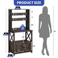 thumbnail image 5 of ModFusion 63" 5-Tier Kitchen Bakers Rack with Power Outlet, Microwave Stand & Coffee Bar Organizer, 5 of 10
