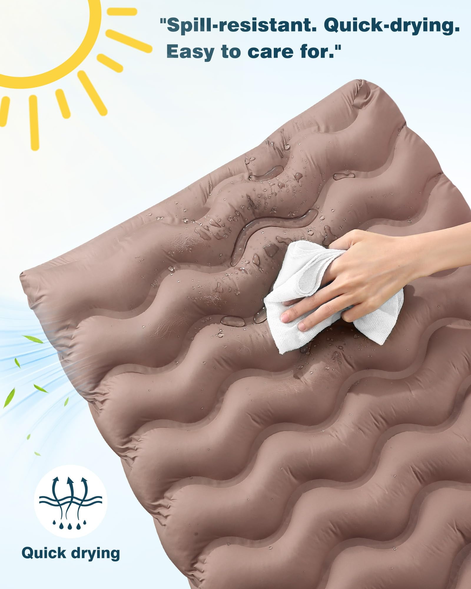 Orthopedic Dog Bed for Large Medium Small Dogs Waterproof Memory Foam Dog Crate Bed Washable Pet Bed with Removeable Cover, 30"x20", Beige