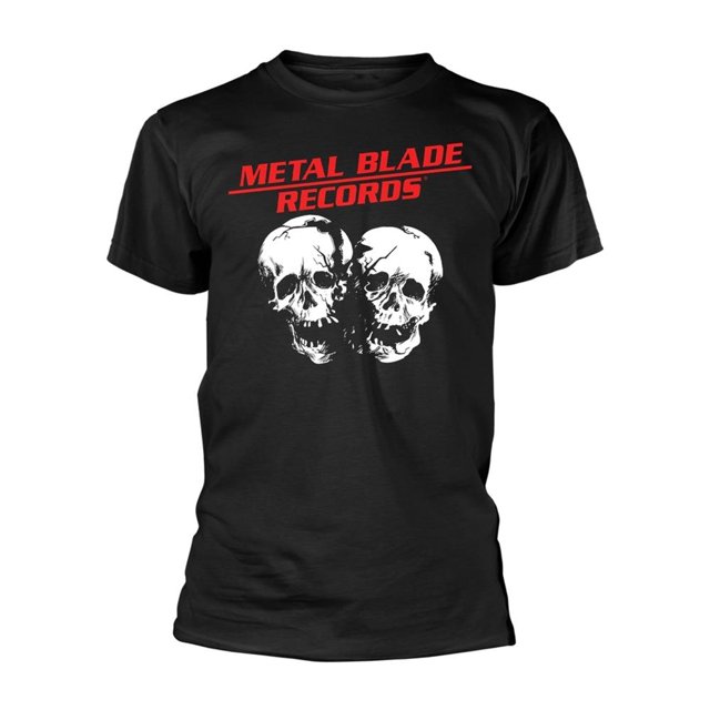 Metal Blade Records - Camiseta Cráneos Aplastados para Adultos Unisex (Negro)