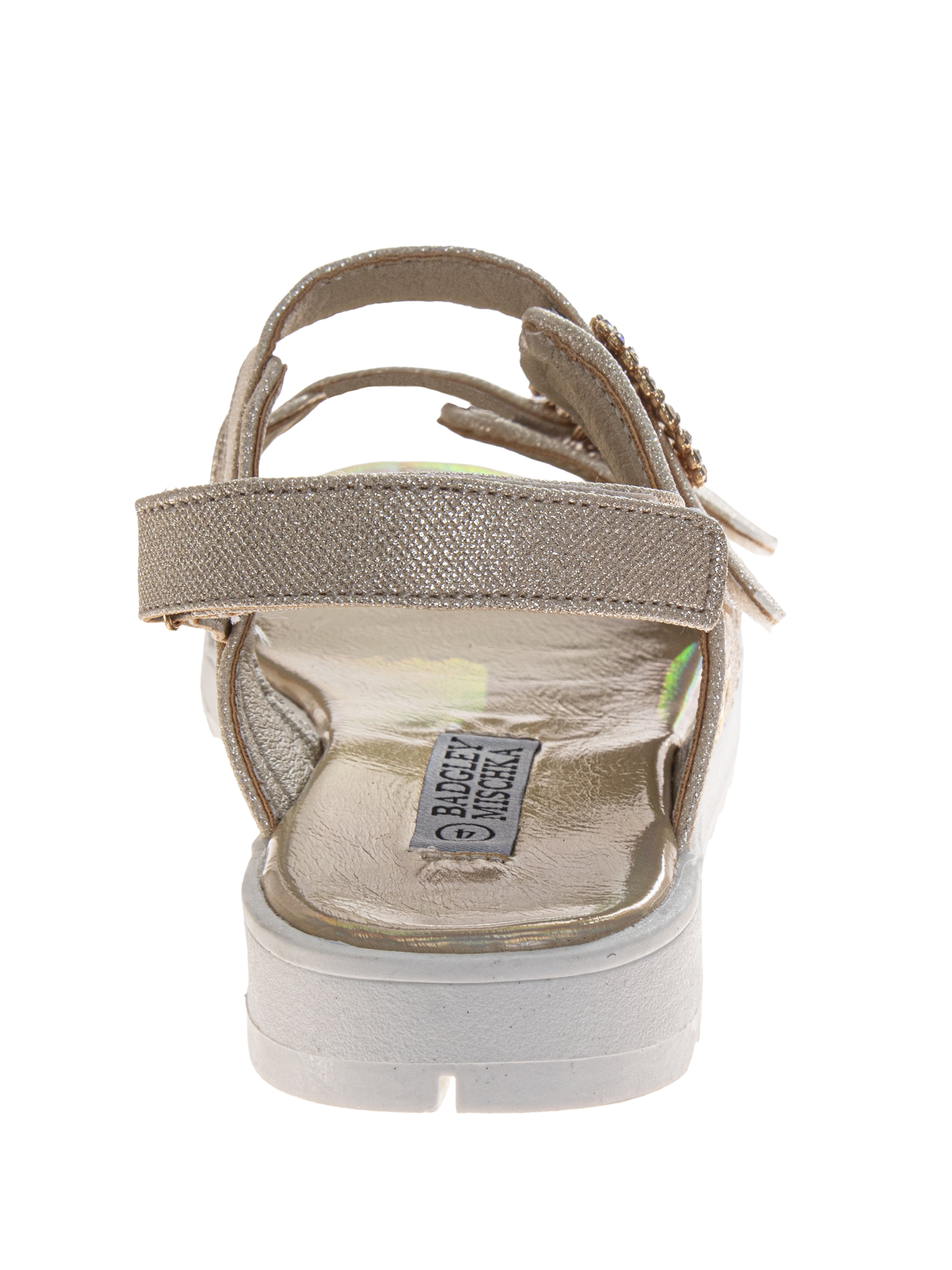 Badgley Mischka Little and Big Girls Double Buckle Embellished Sandals