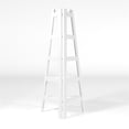 thumbnail image 4 of Bowery Hill 5-Shelf Corner Wood Bookcase in White, 4 of 5