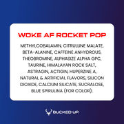 بودرة Woke Af قبل التمرين ، زيادة الطاقة ، Rocket Pop ، 333mg Caffeine ، 20 حصص