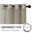 thumbnail image 3 of PrimeBeau Semi Sheer Linen Curtains Light Filtering Grommet Draperies, 52" x 96" , 2 Panel Set, Taupe, 3 of 8