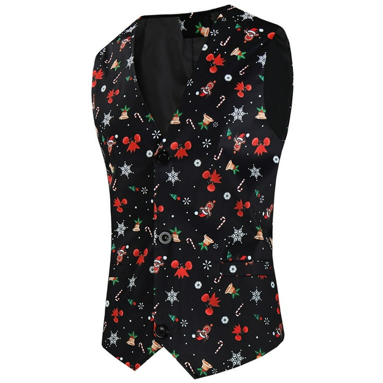 Men Fashion Print Christmas Cowboy Printed Suit Jacket Trousers - Main Image