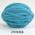 thumbnail image 1 of Xiao Hua 1 paquete de hilo de terciopelo de chenilla para tejer, lana gruesa y cálida para tejer a ganchillo, para manualidades, bolsas, suéteres, muñecas, 250 g, azul lago claro, 1 of 4