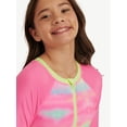 thumbnail image 3 of Justice Girls Long Sleeve Surf Zip Swimsuit, sizes XS-XL, 3 of 6