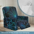 thumbnail image 3 of Xixirimido Blue Spider Web Recliner Slipcovers 4 Pieces Stretch Lazyboy Recliner Chair Cover Non Slip Recliner Couch Covers with Storage Pockets Furniture Protector, 3 of 8