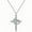 Dazzling Silver, variant on 925 Sterling Silver Crown Cross Necklace for Women Teens, Dainty Cubic Zirconia Pendant Simple Faith Cross Jewelry Necklace