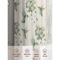 thumbnail image 6 of Green Hummingbird Sheer Curtains 2 Panels Set Summer Animal Garden Flower Leaf Linen Texture Sheer Window Curtains Light Filtering Rod Pocket Voile Drapes for Bedroom Living Room 52"X96", 6 of 8