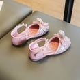 thumbnail image 6 of Otqutp Fashion Flower Girls Dance Shoes Summer Children Shoes Girls Sandals Rhinestone Sequins Bow Pearl Hook Loop Dress Dance Shoes 3-11 Years, 6 of 9