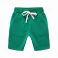 thumbnail image 4 of NIEWTR Adjustment Drawstring Shorts For Girls Slim Fit Volleyball Shorts Cotton Soft Casual Shorts(Green,2-3 Years), 4 of 4