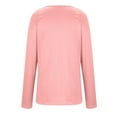 thumbnail image 5 of Aboser Long Sleeve Shirts for Women Plus Size Basic Tees Casual Crew Neck T Shirt Loose Fit Cozy Tshirts Soft Solid Color Tee Tops Lightweight Breathable Classic Shirt Pink M, 5 of 7