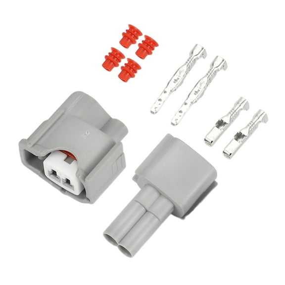 Unique Bargains 2 Pin Fuel Injector Connector Plug Waterproof for Toyota No.9098011875 1 Set
