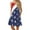 Orange, variant on OAVQHLG3B Summer Dress for Women 4th of July Outfits for Women Independent O-Neck Short-sleeved Dress Digital Printing Loose A-line Skirt