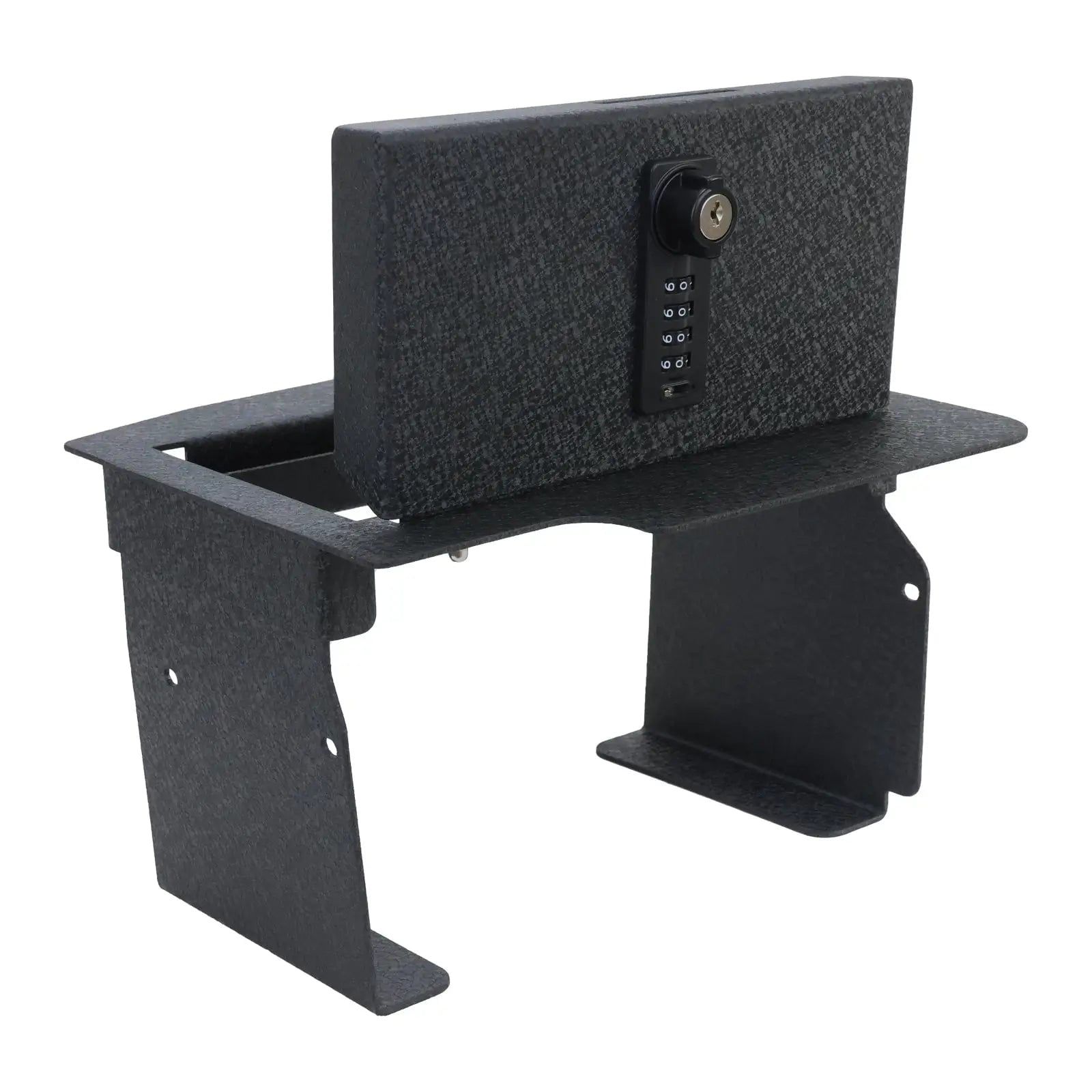 Center Console Gun Safe Vault - WASAI Console Lock Box Compatible with 2013-2018 Dodge Ram 1500/2500/3500 with CD Player, 4-Digit Combo Lock with Key.
