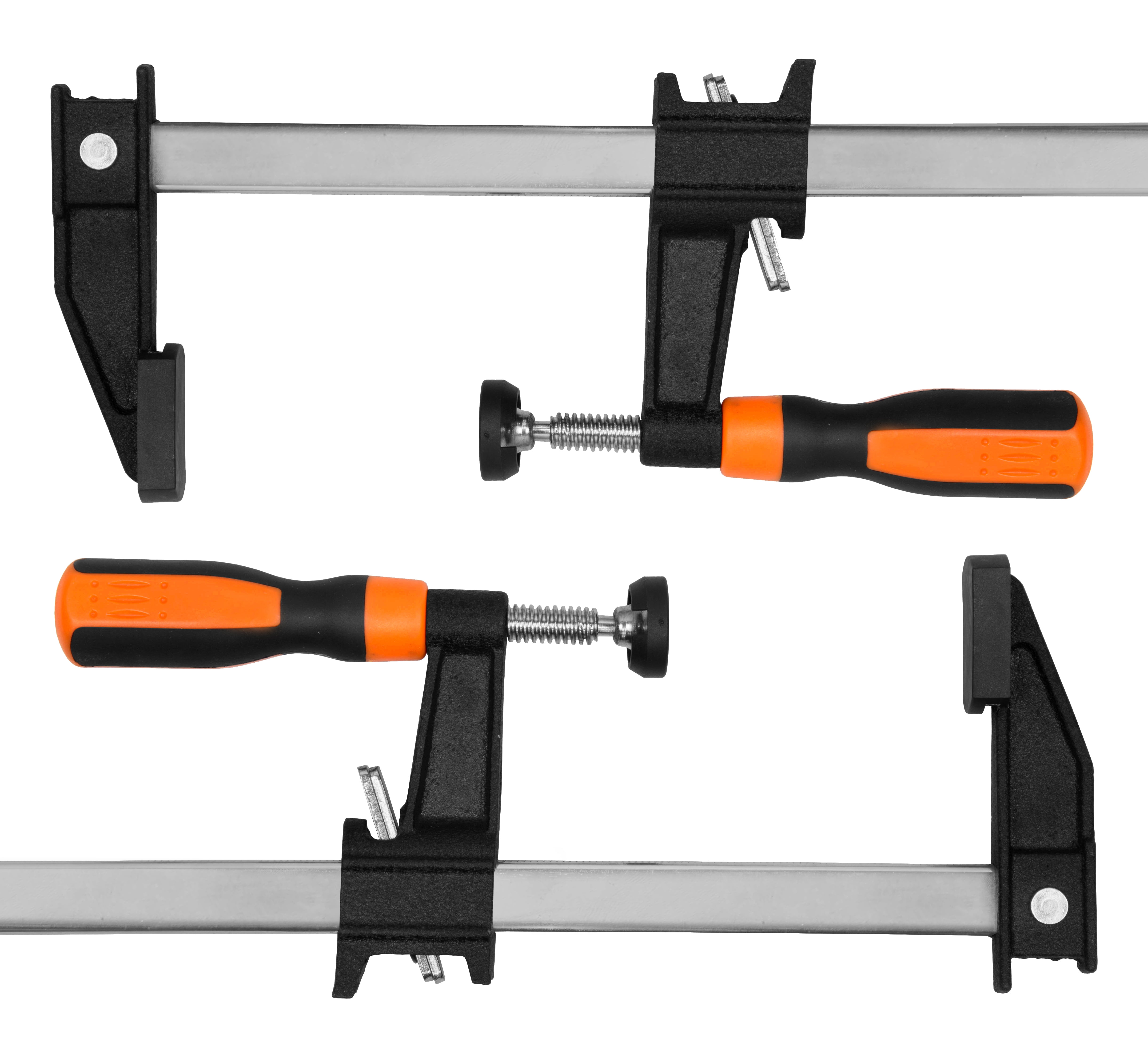 WEN Quick-Adjust 12-Inch Steel Bar Clamps with 2.5-Inch Throat and Micro-Adjustment Handle, Two Pack