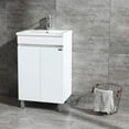 thumbnail image 6 of Wonline White 20" Bathroom Vanity Cabinet Wood Set & Single Undermount Vessel Sink with Faucet, 6 of 8