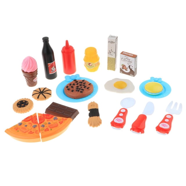 Juego de simulación de comida Sunnimix 20PCS Corte de pizza juguete de cocina creativo