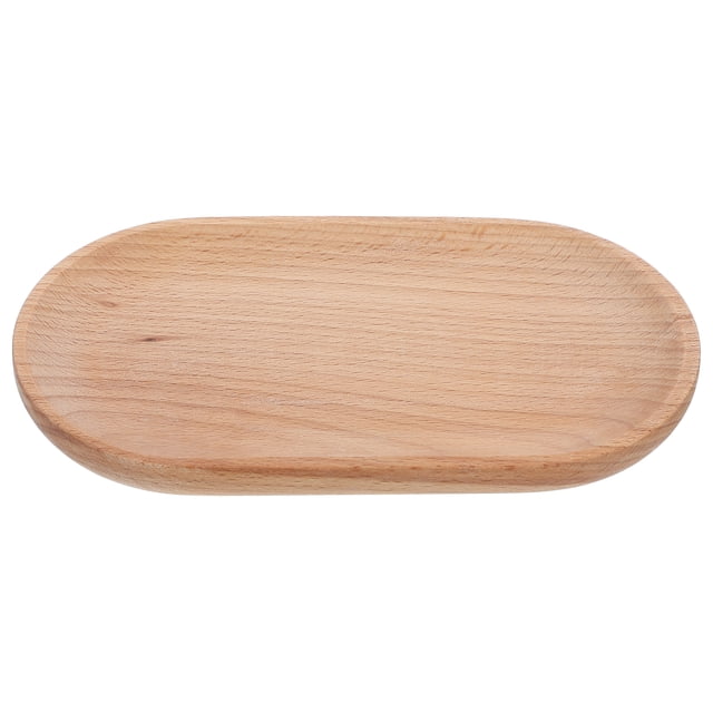 Bandeja ovalada de madera para servir: bandeja multiusos para aperitivos y refrigerios, centro de mesa decorativo