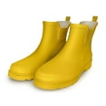 thumbnail image 4 of Norty Womens 6 Inch Ankle High Rain Boot Rubber Rainboot Runs 1/2 Size Large 42298-9B(M)US (Matte Yellow), 4 of 7