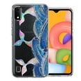 thumbnail image 1 of MUNDAZE Samsung Galaxy A01 Rainbow Mermaid Tails Scales Ocean Waves Beach Girls Summer Double Layer Phone Case Cover, 1 of 4