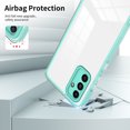 thumbnail image 7 of SaniMore for Samsung Galaxy A14 5G Case Ultra Slim Transparent [Never-Yellowing], Rugged PC & TPU Bumpers Cover Built-in Detachable Lens Protector Anti-Fall Shockproof Protective Shell, Green, 7 of 7