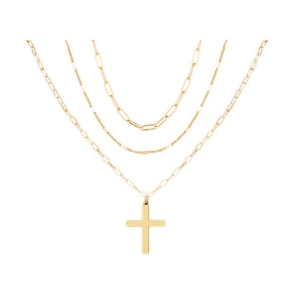 Necklace for Women Women Jewelry Women's Valentine's Day Layered Gold Necklace Stackable Exquisite Clip Chain Pendant