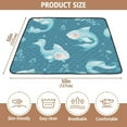 thumbnail image 4 of WOBOGO Blue Pattern Of Fish and Water Plants Baby Playmats Extra Large Waterproof Rollable Activity Pads for Toddlers 50×50inch, 4 of 7