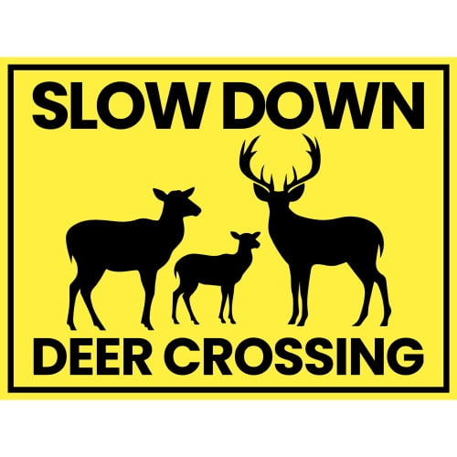 YSH4010 Deer Crossing Waterproof Plastic Outdoor Yard Sign