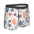 thumbnail image 2 of Rateoe Starfish Shell Mens Boxer Briefs Poly Spandex Performance Boxer Briefs Underwear Hem Boxer Briefs - Large, 2 of 8